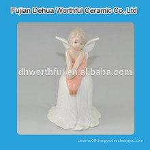 Ceramic home decoration with angel figure